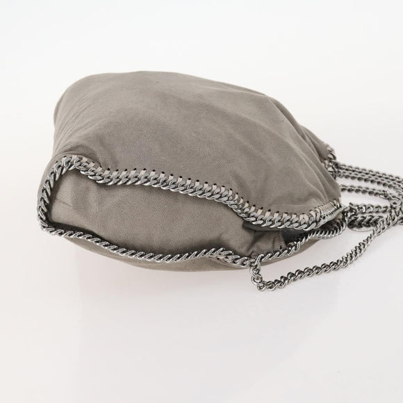 Stella MacCartney Chain Falabella Bag polyester 2way Gray 234387 Auth 166859
