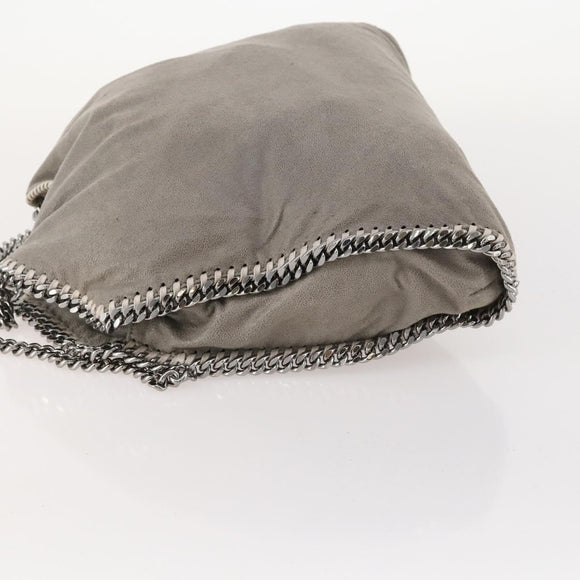 Stella MacCartney Chain Falabella Bag polyester 2way Gray 234387 Auth 166859