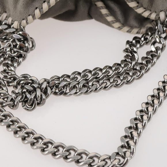 Stella MacCartney Chain Falabella Bag polyester 2way Gray 234387 Auth 166859