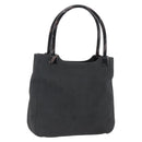 PRADA Hand Bag Suede Black Silver Auth 166861-1