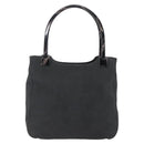PRADA Hand Bag Suede Black Silver Auth 166861-13