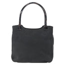 PRADA Hand Bag Suede Black Silver Auth 166861-2
