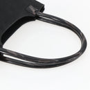 PRADA Hand Bag Suede Black Silver Auth 166861-7