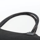 PRADA Hand Bag Suede Black Silver Auth 166861-8