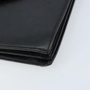 SAINT LAURENT Hand Bag Leather Black Auth 166862-9