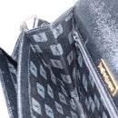 SAINT LAURENT Hand Bag Leather Black Auth 166862-18