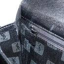 SAINT LAURENT Hand Bag Leather Black Auth 166862-19