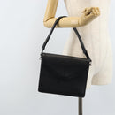 SAINT LAURENT Hand Bag Leather Black Auth 166862-23