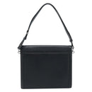 SAINT LAURENT Hand Bag Leather Black Auth 166862-2