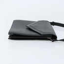 SAINT LAURENT Hand Bag Leather Black Auth 166862-3