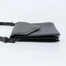 SAINT LAURENT Hand Bag Leather Black Auth 166862-4