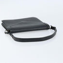 SAINT LAURENT Hand Bag Leather Black Auth 166862-7
