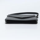 SAINT LAURENT Hand Bag Leather Black Auth 166862-5