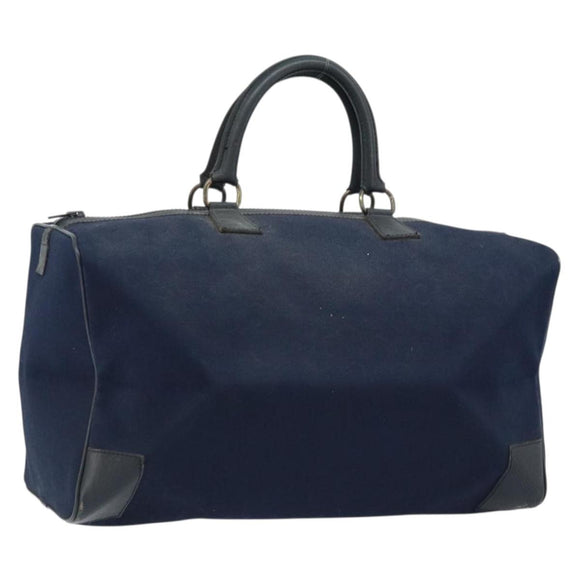 CELINE C Sulky Boston Bag Canvas Navy Auth 166863