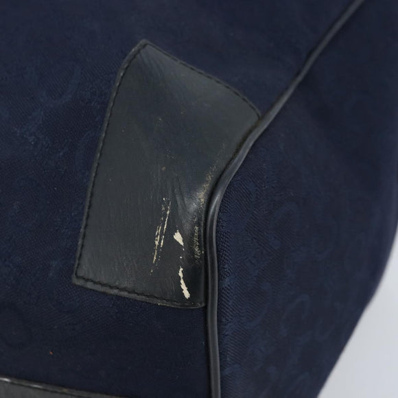 CELINE C Sulky Boston Bag Canvas Navy Auth 166863