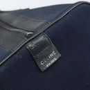 CELINE C Sulky Boston Bag Canvas Navy Auth 166863-10
