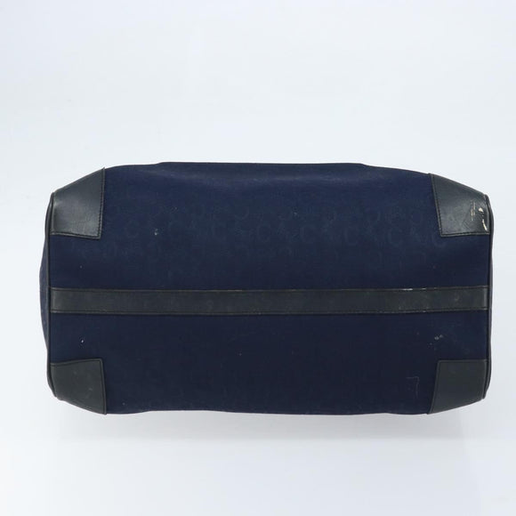 CELINE C Sulky Boston Bag Canvas Navy Auth 166863