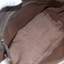 Jimmy Choo Star Studs Tote Bag Leather Gray Gold Auth 166869-15