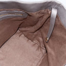 Jimmy Choo Star Studs Tote Bag Leather Gray Gold Auth 166869-16