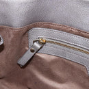 Jimmy Choo Star Studs Tote Bag Leather Gray Gold Auth 166869-18