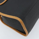 SAINT LAURENT Hand Bag Leather Black Gold Brown Auth 166879A-16