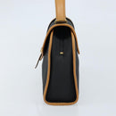 SAINT LAURENT Hand Bag Leather Black Gold Brown Auth 166879A-3