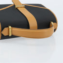 SAINT LAURENT Hand Bag Leather Black Gold Brown Auth 166879A-7