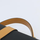 SAINT LAURENT Hand Bag Leather Black Gold Brown Auth 166879A-8