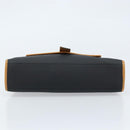 SAINT LAURENT Hand Bag Leather Black Gold Brown Auth 166879A-5