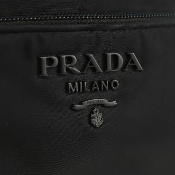 PRADA Hand Bag Nylon 2way Black Silver 1BA207 Auth 166882SAM