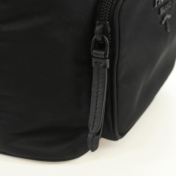 PRADA Hand Bag Nylon 2way Black Silver 1BA207 Auth 166882SAM