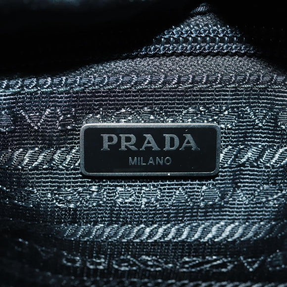 PRADA Hand Bag Nylon 2way Black Silver 1BA207 Auth 166882SAM