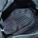 PRADA Hand Bag Nylon 2way Black Silver 1BA207 Auth 166882SAM-9