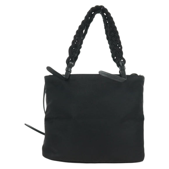 PRADA Hand Bag Nylon 2way Black Silver 1BA207 Auth 166882SAM
