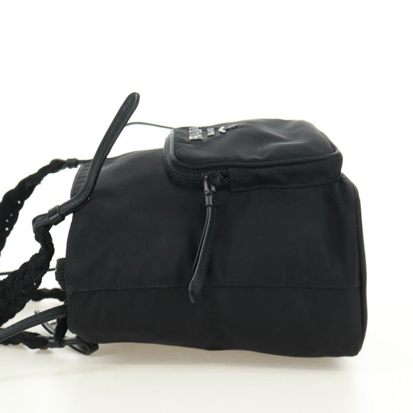 PRADA Hand Bag Nylon 2way Black Silver 1BA207 Auth 166882SAM