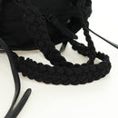 PRADA Hand Bag Nylon 2way Black Silver 1BA207 Auth 166882SAM-6