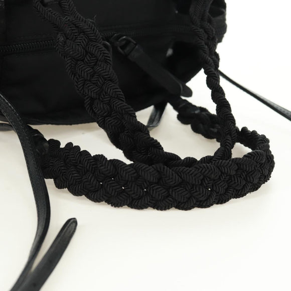 PRADA Hand Bag Nylon 2way Black Silver 1BA207 Auth 166882SAM