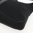 Salvatore Ferragamo Shoulder Bag Nylon Black Silver Auth 166884-9