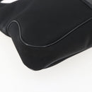 Salvatore Ferragamo Shoulder Bag Nylon Black Silver Auth 166884-14