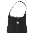 Salvatore Ferragamo Shoulder Bag Nylon Black Silver Auth 166884-13