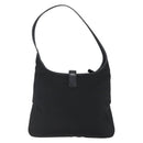 Salvatore Ferragamo Shoulder Bag Nylon Black Silver Auth 166884-2