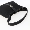 Salvatore Ferragamo Shoulder Bag Nylon Black Silver Auth 166884-7