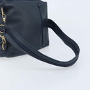 SAINT LAURENT Backpack Leather Navy Gold Auth 166885-7