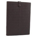 BOTTEGA VENETA INTRECCIATO iPad-hoes Leer Donkerbruin Auth 166887-1
