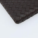 BOTTEGA VENETA INTRECCIATO iPad-hoes Leer Donkerbruin Auth 166887-16