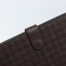 BOTTEGA VENETA INTRECCIATO iPad-hoes Leer Donkerbruin Auth 166887-8