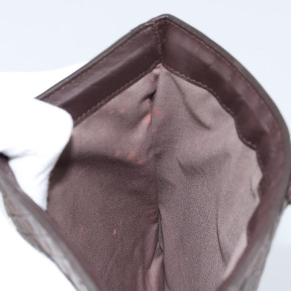 BOTTEGA VENETA INTRECCIATO iPad-hoes Leer Donkerbruin Auth 166887