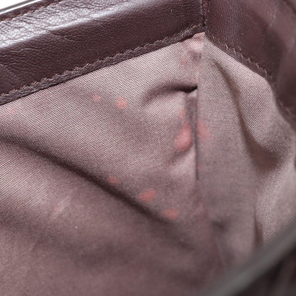BOTTEGA VENETA INTRECCIATO iPad-hoes Leer Donkerbruin Auth 166887