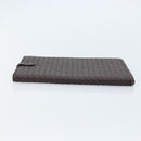 BOTTEGA VENETA INTRECCIATO iPad-hoes Leer Donkerbruin Auth 166887-4