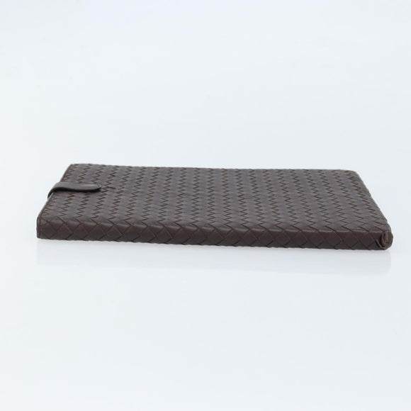 BOTTEGA VENETA INTRECCIATO iPad-hoes Leer Donkerbruin Auth 166887